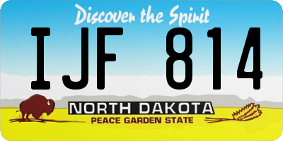 ND license plate IJF814