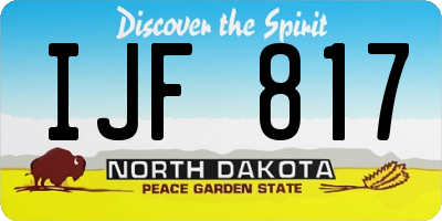 ND license plate IJF817