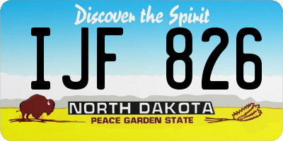 ND license plate IJF826