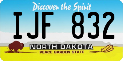 ND license plate IJF832