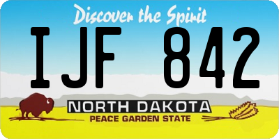 ND license plate IJF842