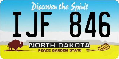 ND license plate IJF846