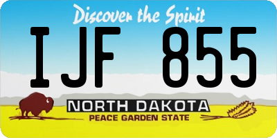 ND license plate IJF855
