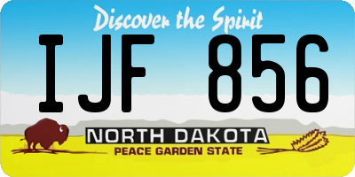 ND license plate IJF856