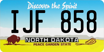 ND license plate IJF858