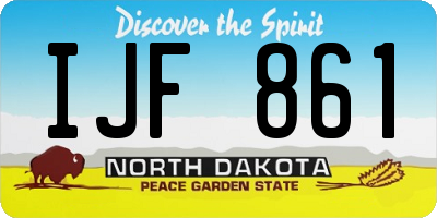ND license plate IJF861