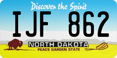 ND license plate IJF862