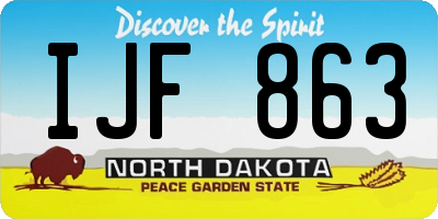 ND license plate IJF863