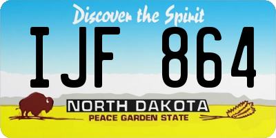 ND license plate IJF864