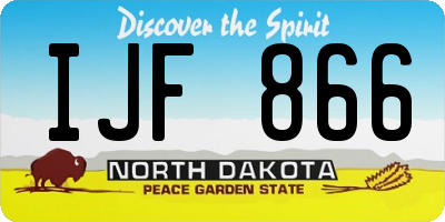 ND license plate IJF866