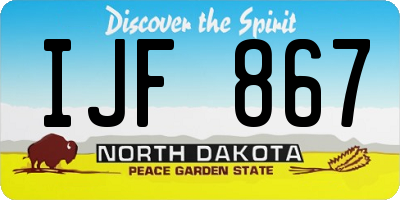 ND license plate IJF867