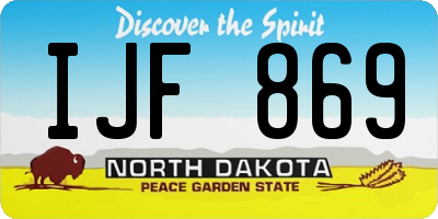 ND license plate IJF869