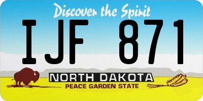 ND license plate IJF871