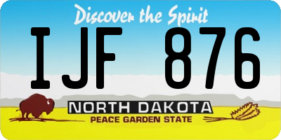 ND license plate IJF876
