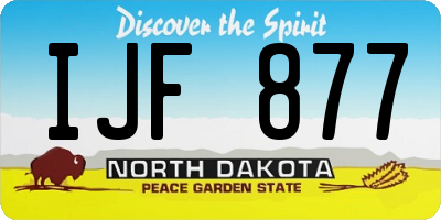 ND license plate IJF877