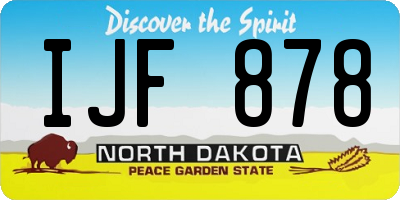 ND license plate IJF878