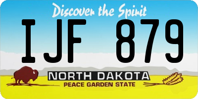 ND license plate IJF879