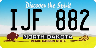 ND license plate IJF882