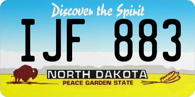 ND license plate IJF883