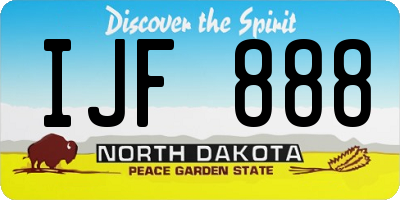 ND license plate IJF888