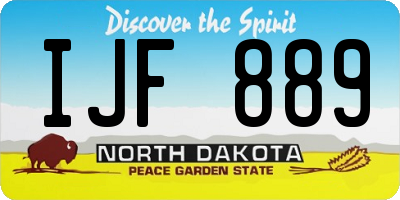 ND license plate IJF889