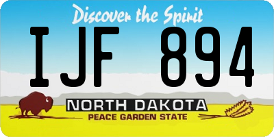 ND license plate IJF894