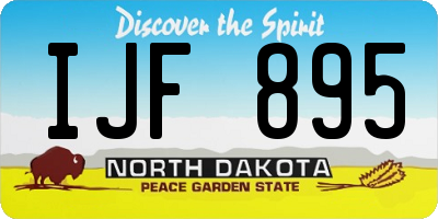 ND license plate IJF895