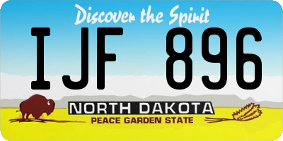 ND license plate IJF896