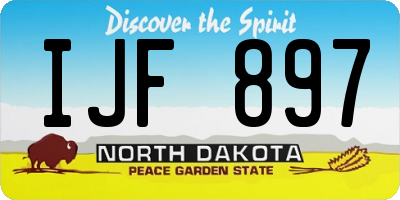 ND license plate IJF897