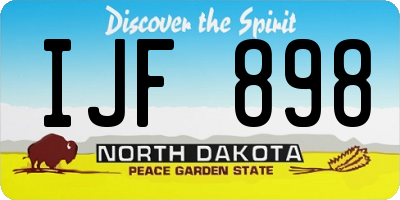 ND license plate IJF898