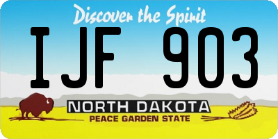 ND license plate IJF903