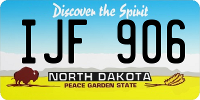 ND license plate IJF906