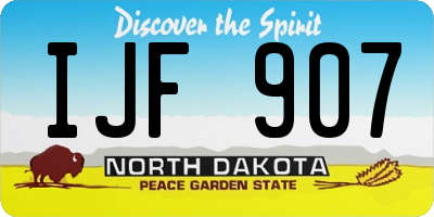 ND license plate IJF907