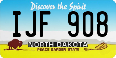 ND license plate IJF908