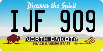 ND license plate IJF909