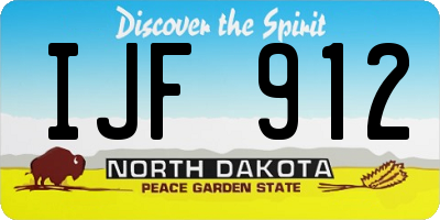 ND license plate IJF912