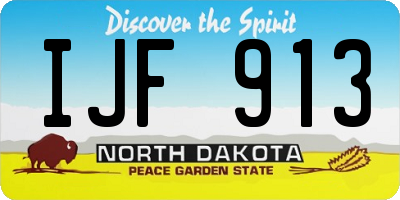 ND license plate IJF913