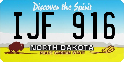 ND license plate IJF916