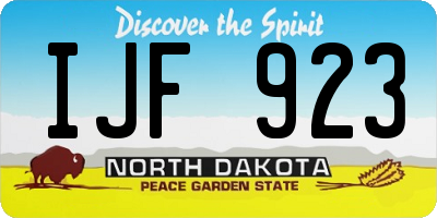 ND license plate IJF923