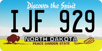 ND license plate IJF929