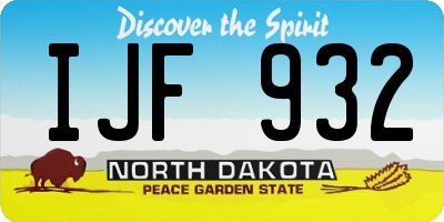ND license plate IJF932