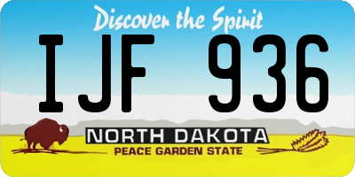 ND license plate IJF936