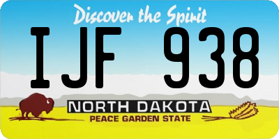 ND license plate IJF938