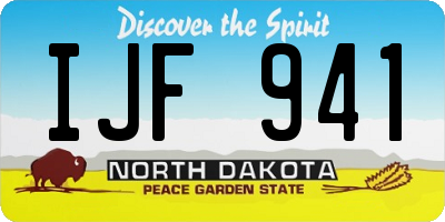 ND license plate IJF941