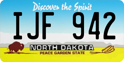 ND license plate IJF942