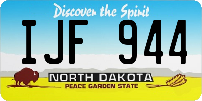 ND license plate IJF944