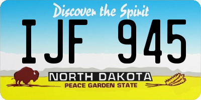 ND license plate IJF945