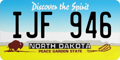 ND license plate IJF946