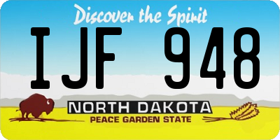 ND license plate IJF948