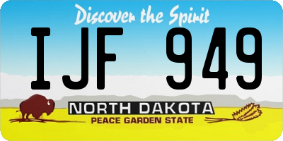 ND license plate IJF949
